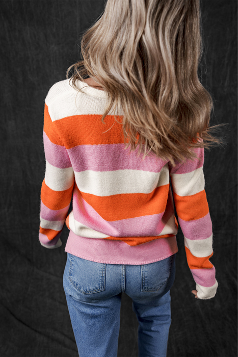 Love Kuza - Sunset Sorbet Stripe Sweater