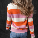  Love Kuza - Sunset Sorbet Stripe Sweater
