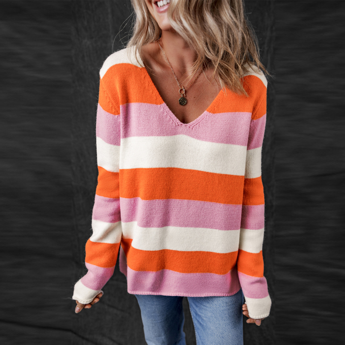 Love Kuza - Sunset Sorbet Stripe Sweater