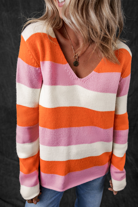 Love Kuza - Sunset Sorbet Stripe Sweater