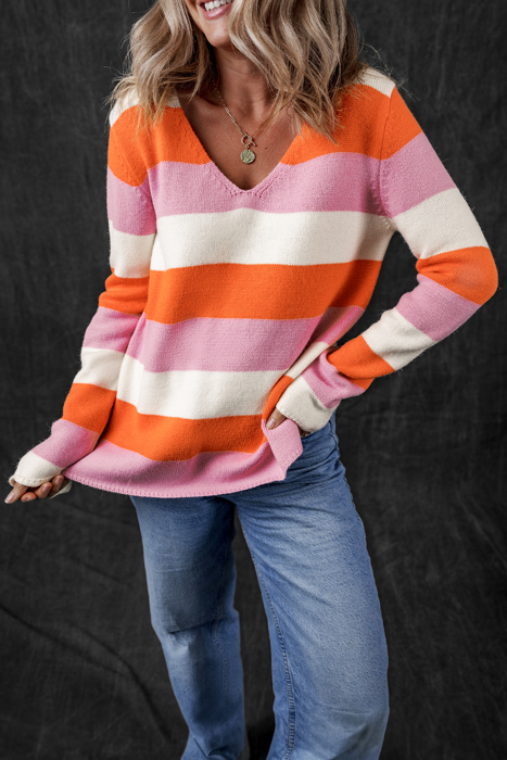 Love Kuza - Sunset Sorbet Stripe Sweater