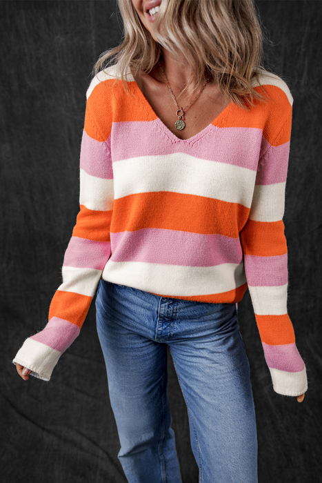 Love Kuza - Sunset Sorbet Stripe Sweater