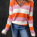  Love Kuza - Sunset Sorbet Stripe Sweater