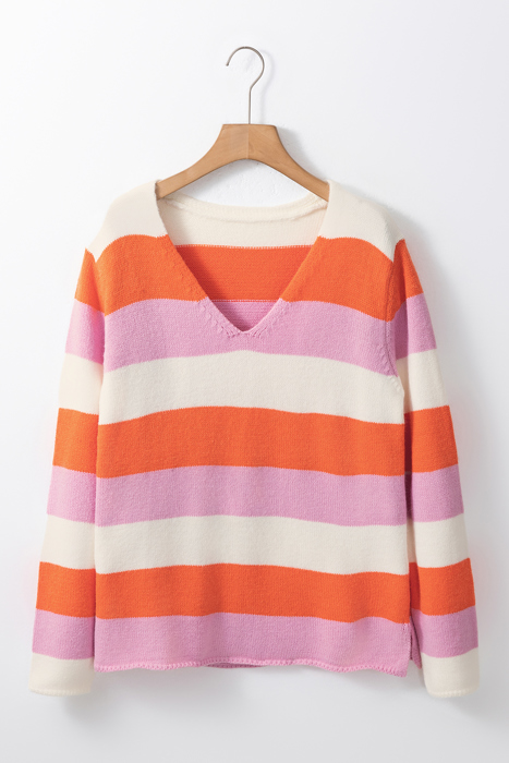 Love Kuza - Sunset Sorbet Stripe Sweater