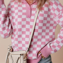  Love Kuza - Sweet Checkmate Polo Sweater