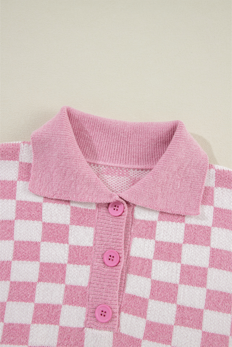 Love Kuza - Sweet Checkmate Polo Sweater