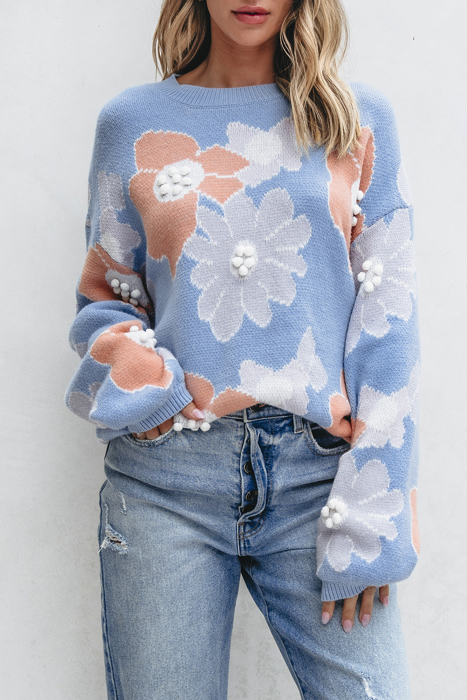 Love Kuza - Cloud Blossom Knit Sweater