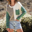  Love Kuza - Sage Trail Colorblock Sweater