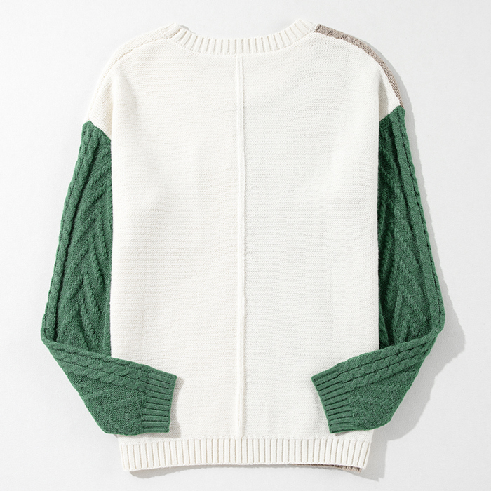 Love Kuza - Sage Trail Colorblock Sweater