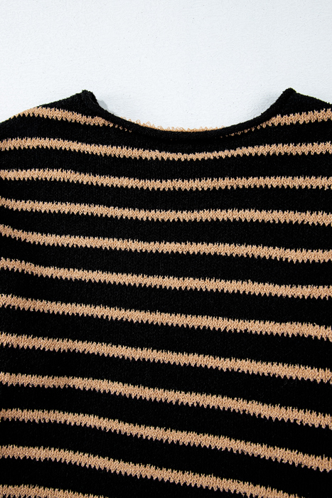 Love Kuza - Timeless Striped Knit Pullover Sweater