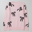  Love Kuza - Sweet Bow Charm Knit Sweater