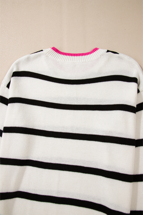 Love Kuza - Pop Stripe Contrast Sweater