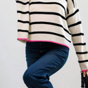  Love Kuza - Pop Stripe Contrast Sweater