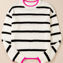 Love Kuza - Pop Stripe Contrast Sweater