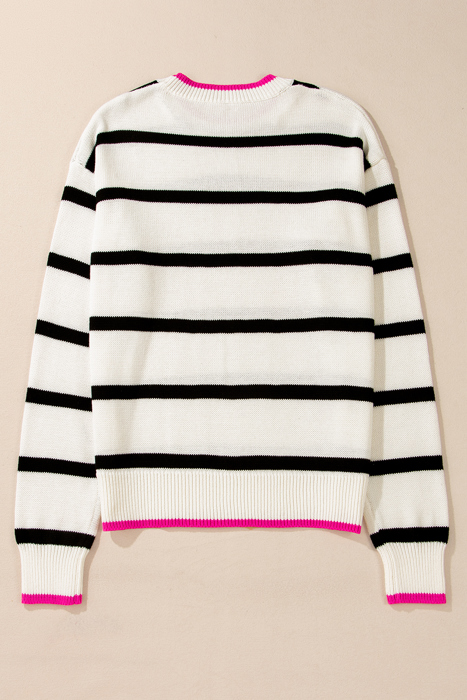 Love Kuza - Pop Stripe Contrast Sweater