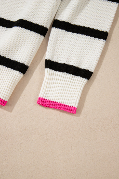 Love Kuza - Pop Stripe Contrast Sweater