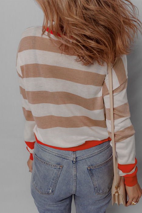 Love Kuza - Autumn Glow Stripe Light Sweater