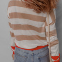  Love Kuza - Autumn Glow Stripe Light Sweater
