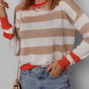  Love Kuza - Autumn Glow Stripe Light Sweater