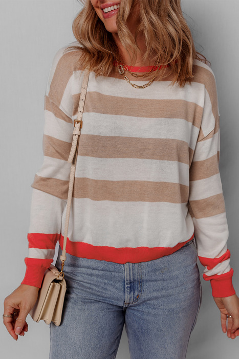 Love Kuza - Autumn Glow Stripe Light Sweater