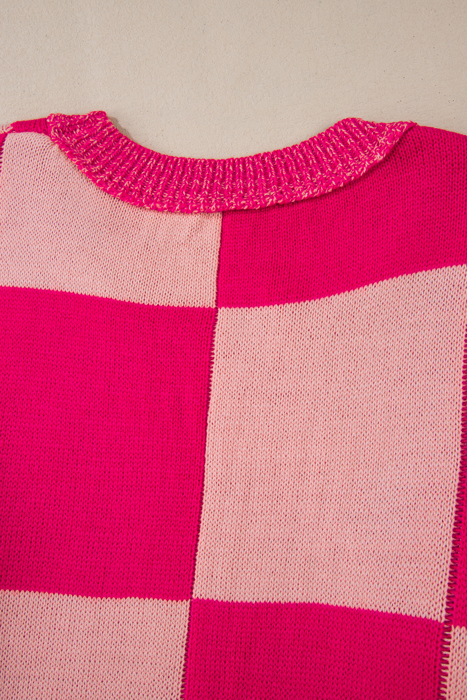 Love Kuza - Bubble Pop Check Knit Sweater