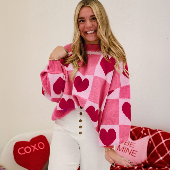 Love Kuza - Sweetheart Checkered Knit