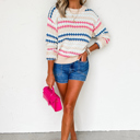  - Sunset Coast Striped Knit Sweater
