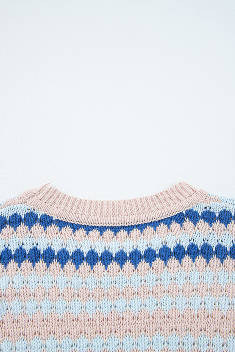 - Sunset Coast Striped Knit Sweater