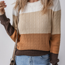 Love Kuza - Autumn Horizon Cable Knit Sweater