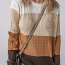  Love Kuza - Autumn Horizon Cable Knit Sweater