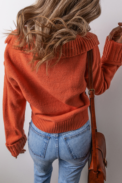 Love Kuza - Rustic Charm V-Neck Sweater