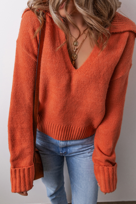 Love Kuza - Rustic Charm V-Neck Sweater