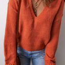 Love Kuza - Rustic Charm V-Neck Sweater