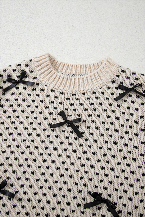 Love Kuza - Sweet Bow Symphony Knit Sweater