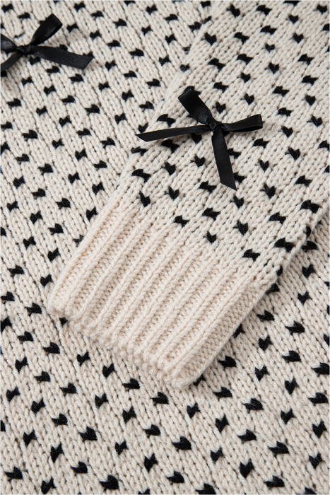 Love Kuza - Sweet Bow Symphony Knit Sweater