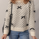  Love Kuza - Sweet Bow Symphony Knit Sweater