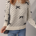  Love Kuza - Sweet Bow Symphony Knit Sweater