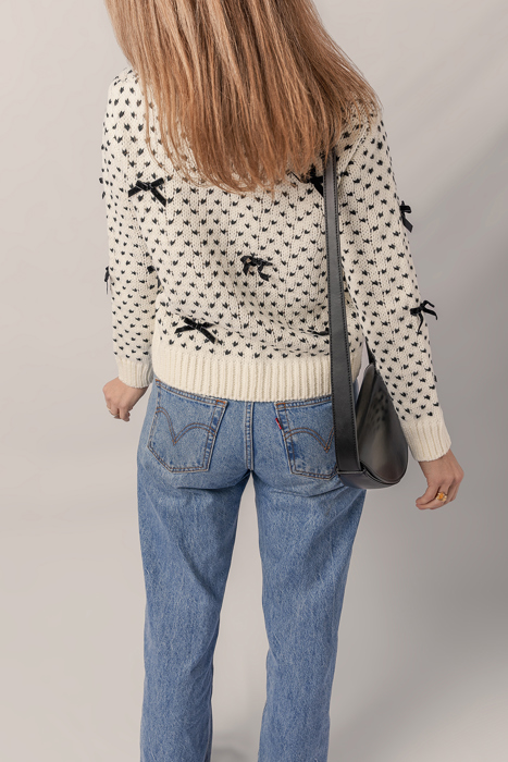 Love Kuza - Sweet Bow Symphony Knit Sweater