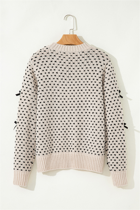 Love Kuza - Sweet Bow Symphony Knit Sweater
