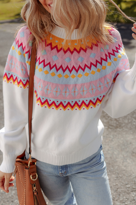 Love Kuza - Frosted Horizon Fair Isle Sweater