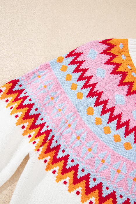 Love Kuza - Frosted Horizon Fair Isle Sweater