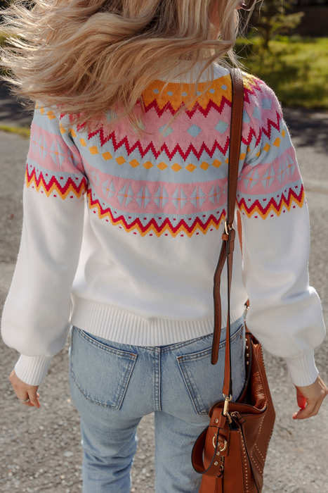 Love Kuza - Frosted Horizon Fair Isle Sweater