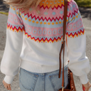  Love Kuza - Frosted Horizon Fair Isle Sweater