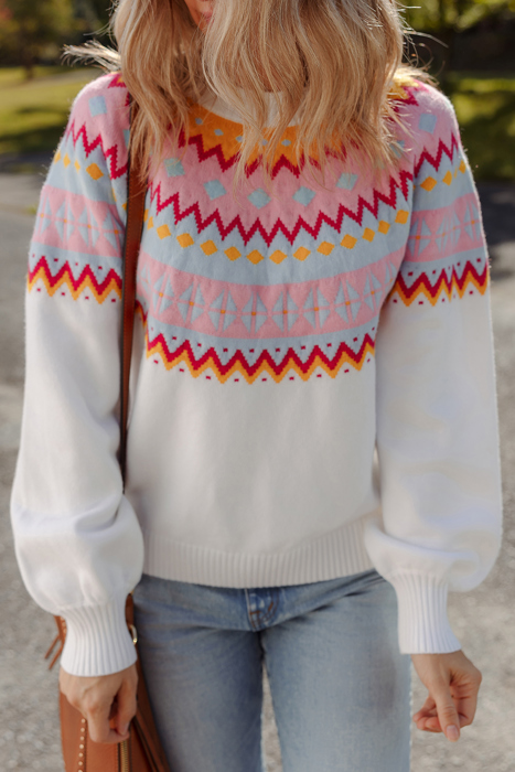 Love Kuza - Frosted Horizon Fair Isle Sweater