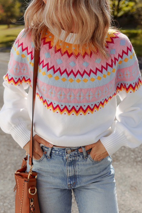 Love Kuza - Frosted Horizon Fair Isle Sweater
