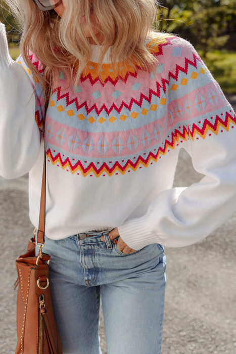 Love Kuza - Frosted Horizon Fair Isle Sweater