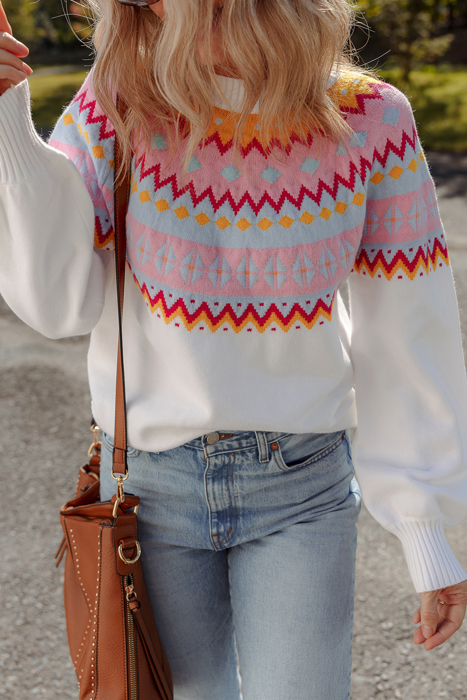 Love Kuza - Frosted Horizon Fair Isle Sweater
