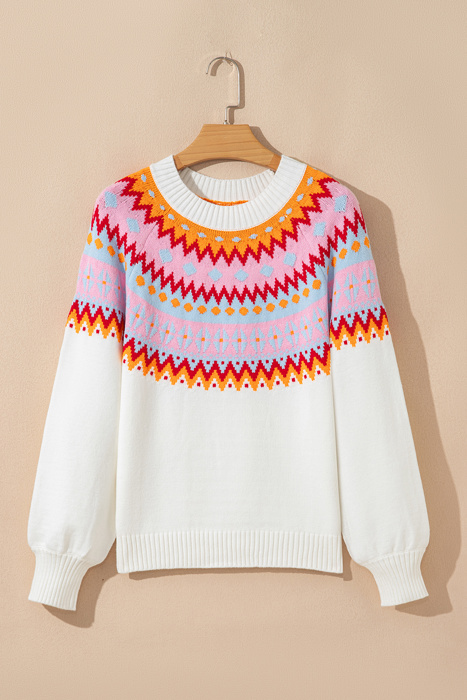 Love Kuza - Frosted Horizon Fair Isle Sweater
