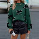  Love Kuza - Velvet Bow Holiday Sweater