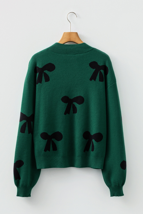 Love Kuza - Velvet Bow Holiday Sweater